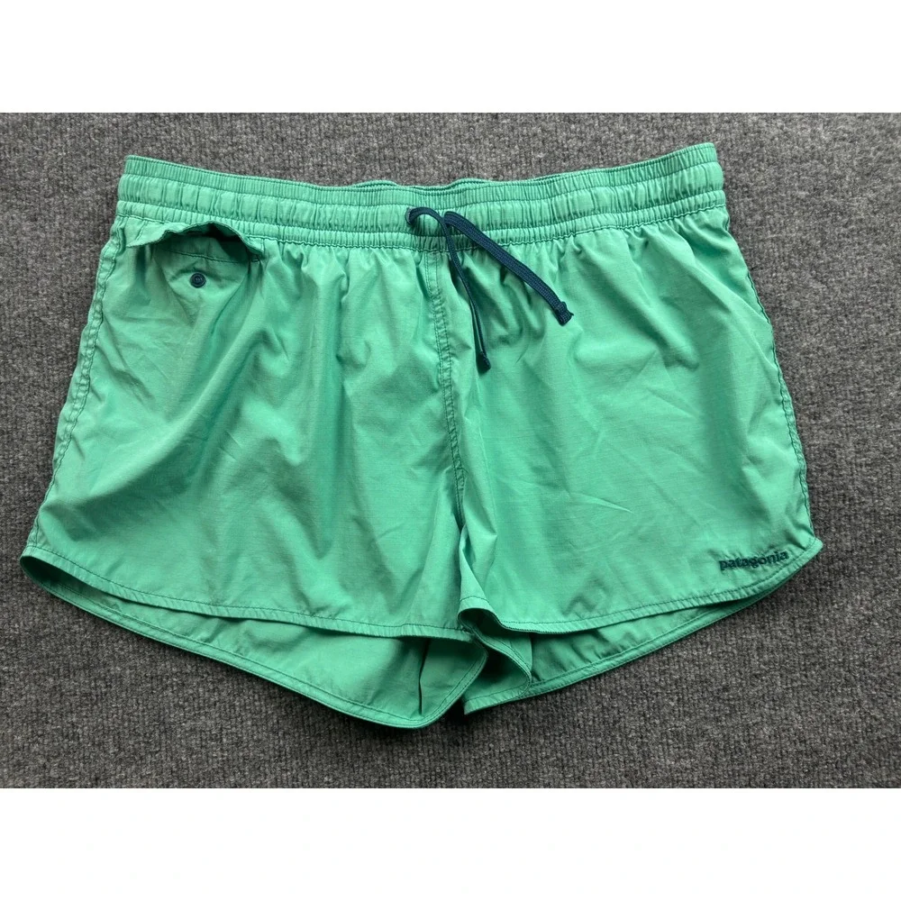 Patagonia Baggies Shorts Womens 14 Green Quick Dry Outdoor Casual